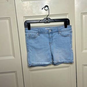 Blue denim shorts